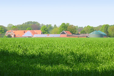 Hof mit Biogas und Fotovoltaik